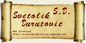 Svetolik Durutović vizit kartica